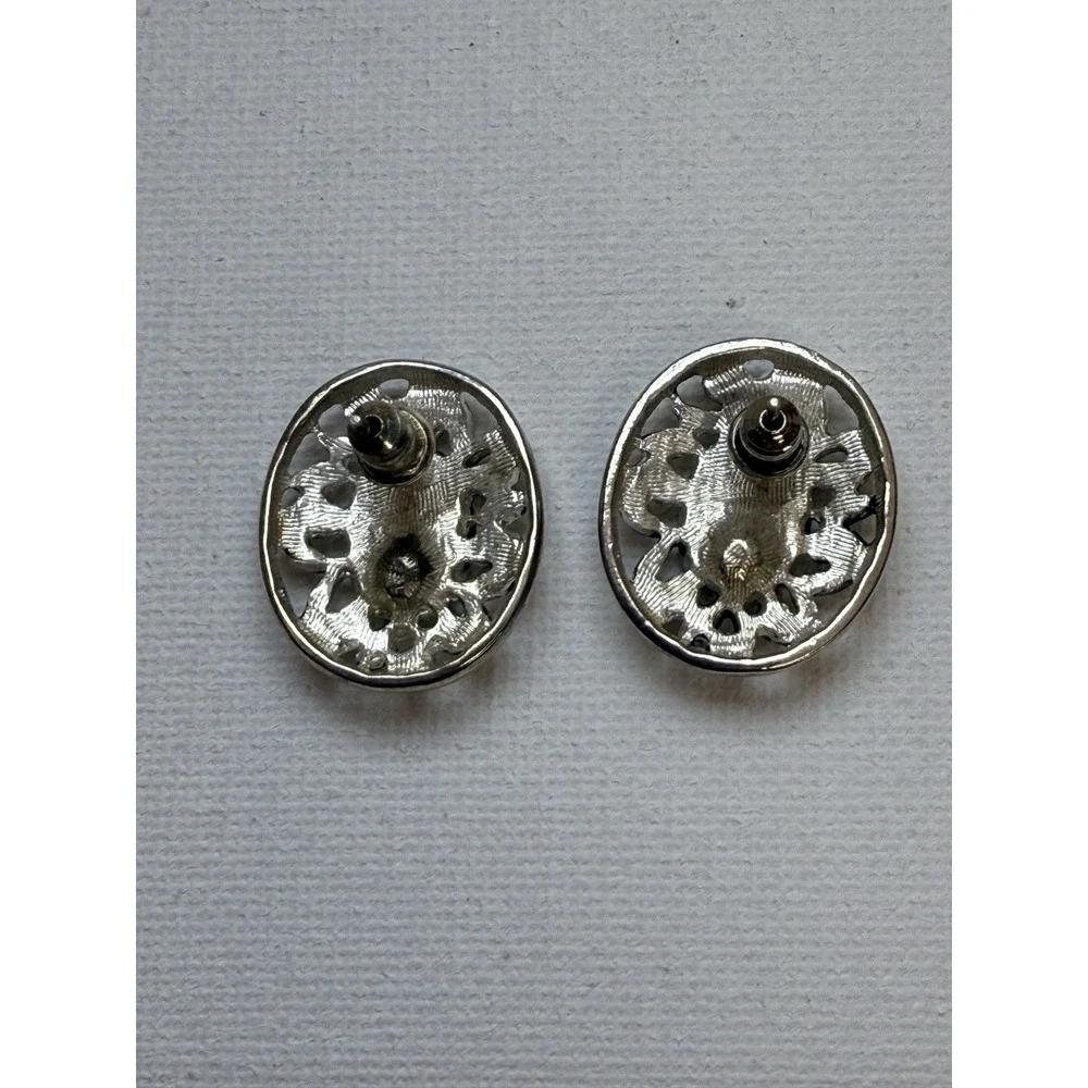 Sterling Silver Earrings Turquoise  Oval Natural Gemstone Stud‎ Jewelry